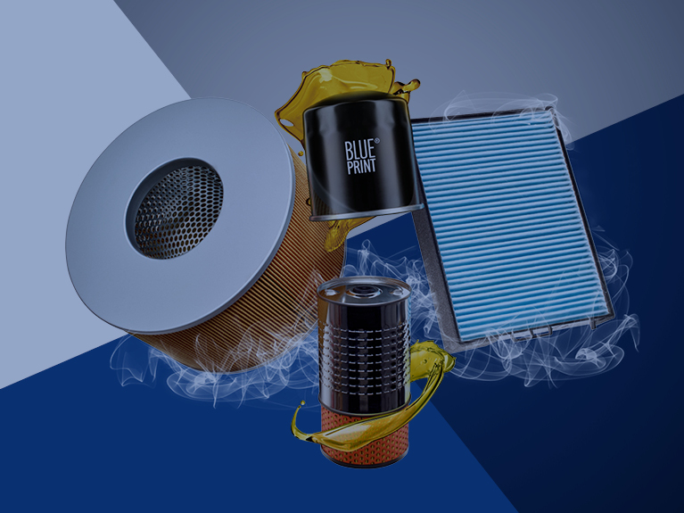 Foto de varios filtros Blue Print